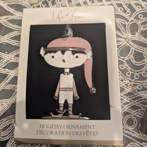 Life at Home Pink and Silver Holiday Ornament